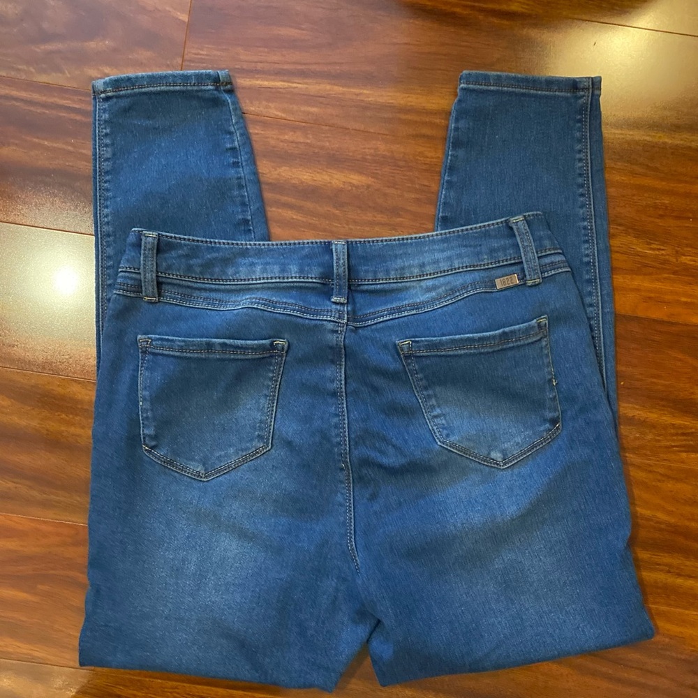 1822 Denim Women's Blue High rise Stretch Slim skinny Jeans size 10 - Picture 5 of 9